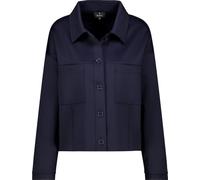 Sweatjacke MONARI, Damen, Gr. 46, marine, Sweatware, Obermaterial: 96% Polyester, 4% Elasthan, unifarben, regular fit normal, Rundhals, eingesetzt Bündchen, Sweatjacken Sweatjacke, Hemdkragen, große B