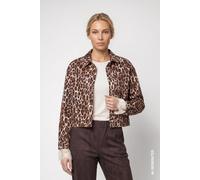 Monari - Jeansjacke mit Leomuster hazel gemustert - Gr. - 40
