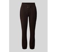 monari Jogger Pants mit Reißverschlusstasche Modell 'Jill' in Dunkelbraun, Größe 40