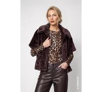 monari - Kunstfelljacke black coffee - Gr. - 46