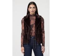 monari - Kunstfellweste black coffee - Gr. - 38