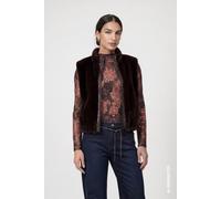 1100000002199 MONARI "Weste fake fur", Damen, Gr. 36, braun (schwarz), Plüsch, Obermaterial: 100% Polyester. Besatz: 60% Polyurethan, 40% Polyester. Futter: 100% Polyester, unifarben, regular fit tail