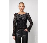 monari - Langarmshirt aus Spitze schwarz - Gr. - 46