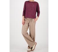 Monari Langarmshirt Damen aubergine, 38