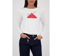 monari - Langarmshirt mit Emblem off-white - Gr. - 46
