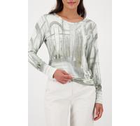 monari - Langarmshirt mit Gallery-Print sage gemustert - Gr. - 42