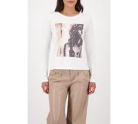 monari - Langarmshirt mit Perlendetails off-white - Gr. - 40