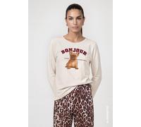 monari - Langarmshirt mit Print antique white - Gr. - 44
