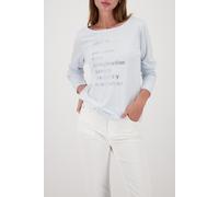 monari - Langarmshirt mit Schriftzug ice blue - Gr. - 44