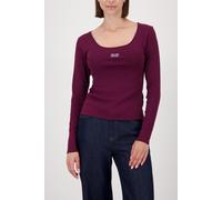 monari - Langarmshirt mit Strass bordeaux - Gr. - 40