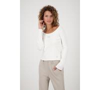 Monari - Langarmshirt mit Strass off-white - Gr. - 36