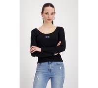 monari - Langarmshirt mit Strass schwarz - Gr. - 38