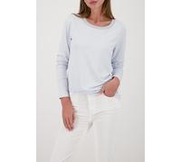monari - Langarmshirt mit Strickkragen ice blue - Gr. - 38