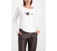 Monari - Langarmshirt mit Teddyprint off-white - Gr. - 42