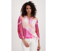 monari - Leichte Langarmbluse mit Allover-Druck melone gemustert - Gr. - 38