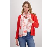 monari - Leichter Blumenschal bright coral gemustert - Gr. - OS