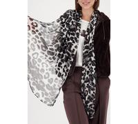 monari - Leoschal mit Strasssteinen brownie gemustert - Gr. - OS