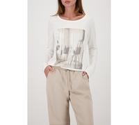 Monari Pullover mit Atelier-Druck off-white Gr. 40