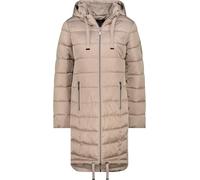 Steppmantel MONARI "Mantel Stepp + Streifen", Damen, Gr. 44, braun (truffle), Web, Obermaterial: 100% Polyester. Futter: 100% Polyester. Füllung: 100% Polyester, unifarben, modisch, regular fit lang, 