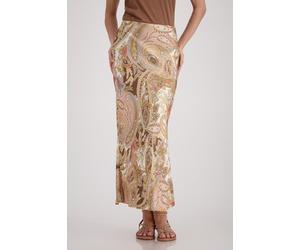 monari - Maxirock mit Paisleymuster mocca gemustert - Gr. - 44