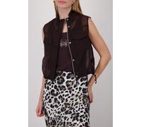monari - Netz-Weste coffee - Gr. - 40