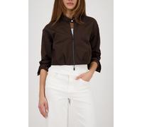 Monari Jacke Nylon - taillenlang, Regular Fit, Rundhals - Damen dunkelbraun Gr. 42