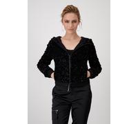 monari - Pailletten-Blousonjacke schwarz - Gr. - 38