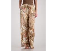 monari - Palazzo-Hose mit Paisleymuster mocca gemustert - Gr. - 44
