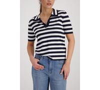 monari - Polo-Pullover mit Streifen marine ringel - Gr. - 44