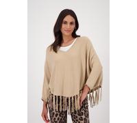 monari - Poncho mit Fransen cinnamon - Gr. - 36