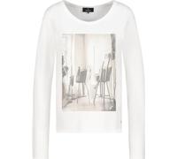monari - Langarmshirt mit Atelier-Druck off-white - Gr. - 36