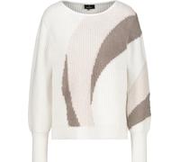 monari - Pullover mit Intarsie Muster off-white - Gr. - 36