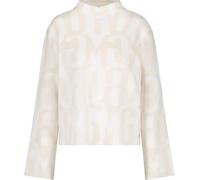 MONARI Pullover Rollkragen Cashmere gemustert Creme Gr. 36