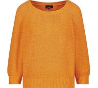 Strickpullover MONARI "Pullover Basic Bändchen", Damen, Gr. 40, aperitif, Strick, Obermaterial: 77% Baumwolle, 23% Polyamid, unifarben, regular fit taillenbedeckt, U-Boot-Ausschnitt, Raglanärmel Stric