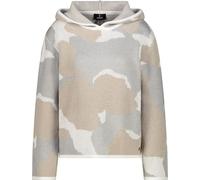 Monari - Strickpullover mit Wolkenmuster lattemacchiato gemustert - Gr. - 42