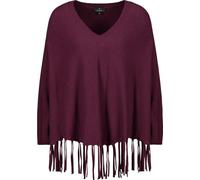 monari - Poncho mit Fransen bordeaux - Gr. - 42