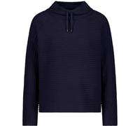 Monari Pullover mit Rippenstruktur dunkelblau Größe 42