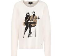 monari - Langarmshirt mit Fellapplikationen almond - Gr. - 42