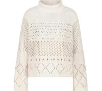 Monari - Strickpullover mit Ajourmuster almond - Gr. - 42