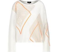 monari - Strickpullover mit Rautenmuster off-white gemustert - Gr. - 44