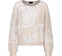monari - Ajour-Pullover champagne beige gemustert - Gr. - 40