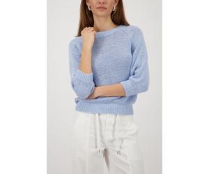 monari - Pullover aus Bändchengarn light sky - Gr. - 36