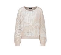monari - Ajour-Pullover champagne beige gemustert - Gr. - 42