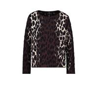 monari - Strickpullover mit Leo-Jacquard-Muster black coffee gemustert - Gr. - 34