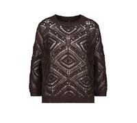 monari - Ajour Strickpullover dark chocolate - Gr. - 40