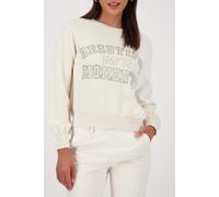 Strickpullover MONARI "Pullover Colorblock + Schmuck", Damen, Gr. 36, cashmere, Strick, Obermaterial: 100% Baumwolle, colorblocking, unifarben, regular fit normal, Rundhals, eingesetzt Rippstrickbündc