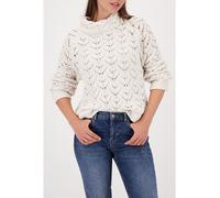 monari - Strickpullover mit Ajour-Muster pearl - Gr. - 44
