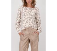 monari - Pullover mit Leopardenmuster truffle gemustert - Gr. - 36