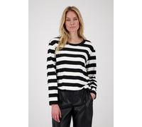 Monari - Pullover mit Streifenmuster 997 schwarz ringel - Gr. - 46