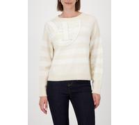 monari - Pullover mit Streifenmuster almond - Gr. - 46